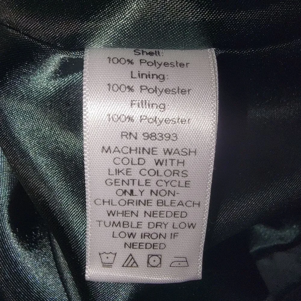 Dennis Basso Water Resistant Quilted Moto Vest Size Medium